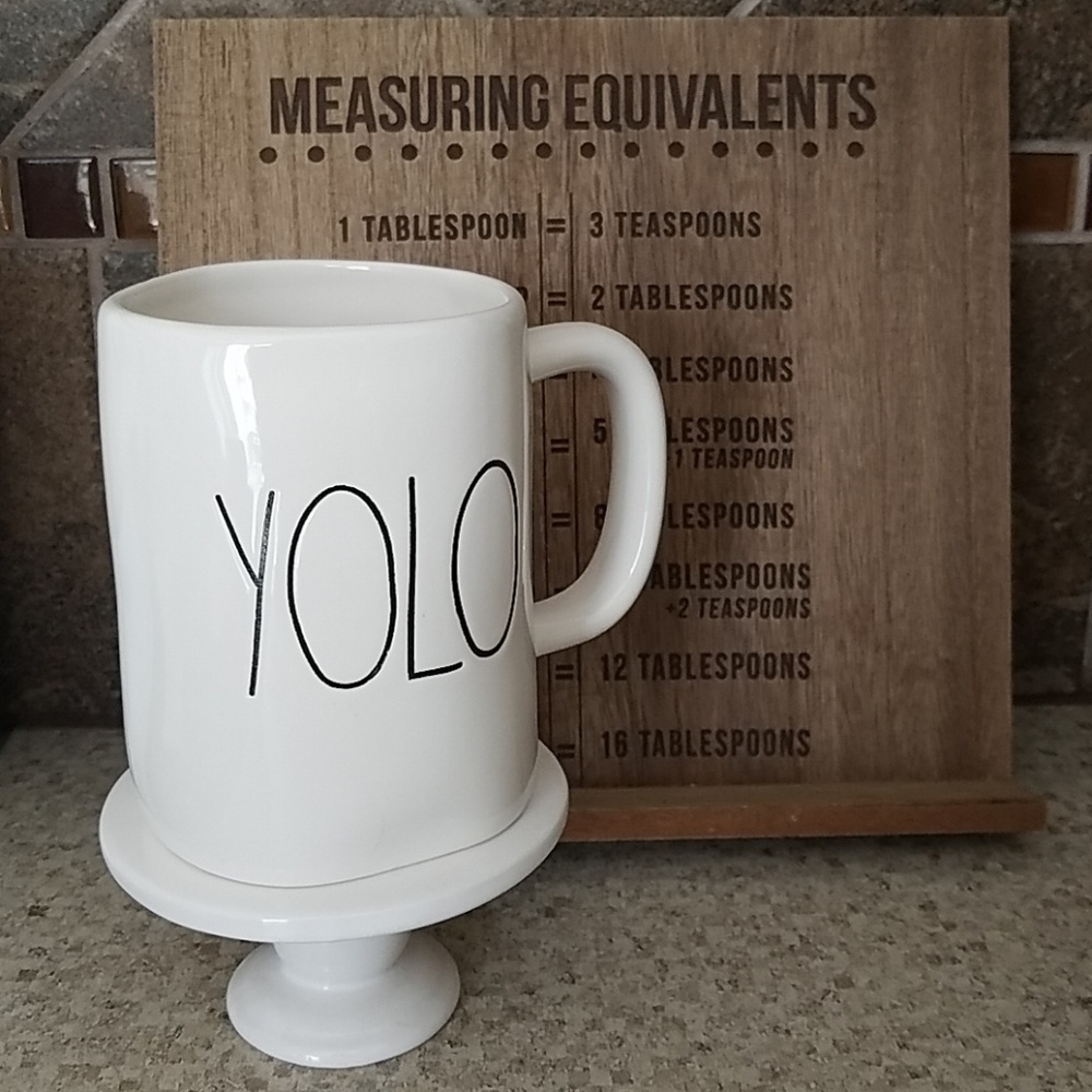 Rae Dunn "YOLO" mug